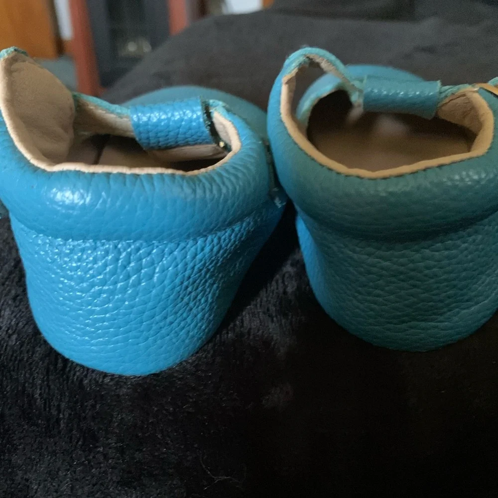 Monkey Feet Turquoise T-Strap Mary Jane Kids Shoes